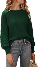 Load image into Gallery viewer, Drop Shoulder Crewneck Loose Chunky Knit Pullover Sweater