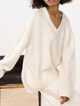 Load image into Gallery viewer, V Neck Long Sleeve Loose Knit Sweater