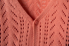 Load image into Gallery viewer, Pink V-neck Long Sleeve Buttons Down Sweater