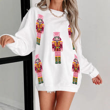 Load image into Gallery viewer, White Christmas Nutcracker Sequins Sweatshirt