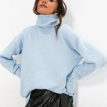 Load image into Gallery viewer, High Collar Knit Oversized Sweater