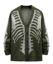 Load image into Gallery viewer, Unisex Halloween Skeleton Knitted Cardigan Sweater