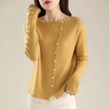 Load image into Gallery viewer, Classic Buttons Down Crew Neck Knitted Cardigan