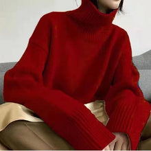 Load image into Gallery viewer, Knitted Turtleneck Sweater Casual Basic Pullover
