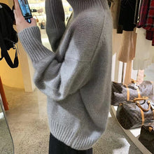 Load image into Gallery viewer, Simple High Neck Long Sleeve Sweater