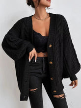 Load image into Gallery viewer, Casual Plain V neck Long Sleeve Cardigan