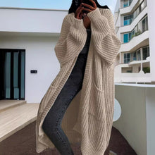 Load image into Gallery viewer, Loose Pocket Long Sleeve Long Sweater Cardigan