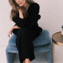 Load image into Gallery viewer, Loose Buttons Down Mohair Cardigan