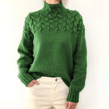 Load image into Gallery viewer, Mock Neck Cable Knitting Pullover Sweater