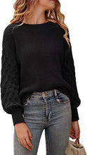 Load image into Gallery viewer, Drop Shoulder Crewneck Loose Chunky Knit Pullover Sweater