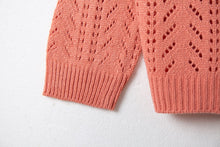 Load image into Gallery viewer, Pink V-neck Long Sleeve Buttons Down Sweater