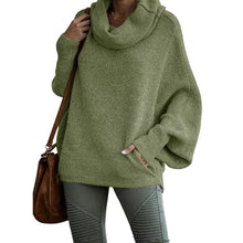 Load image into Gallery viewer, Long Sleeves Cowl Neck Pullover Sweater with Pockets