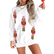 Load image into Gallery viewer, White Christmas Nutcracker Sequins Sweatshirt