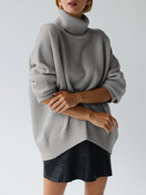 Load image into Gallery viewer, Thickened knitted sweater Loose turtleneck Pullover