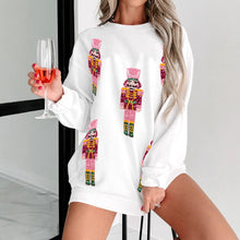 Load image into Gallery viewer, White Christmas Nutcracker Sequins Sweatshirt