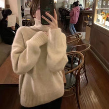 Load image into Gallery viewer, Simple High Neck Long Sleeve Sweater