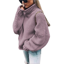 Load image into Gallery viewer, Casual Solid Long Sleeves Turtleneck Sweater
