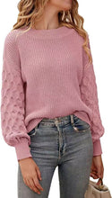 Load image into Gallery viewer, Drop Shoulder Crewneck Loose Chunky Knit Pullover Sweater