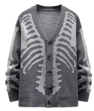 Load image into Gallery viewer, Unisex Halloween Skeleton Knitted Cardigan Sweater