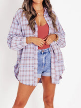 Load image into Gallery viewer, Plaid Buttons Down Long Sleeves Shirt