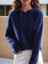 Load image into Gallery viewer, Classic Jacquard Knit Hooded Sweater