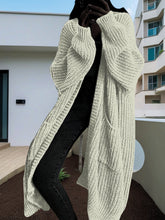Load image into Gallery viewer, Loose Pocket Long Sleeve Long Sweater Cardigan