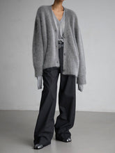 Load image into Gallery viewer, Loose Buttons Down Mohair Cardigan