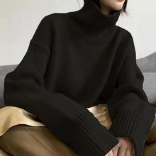 Load image into Gallery viewer, Knitted Turtleneck Sweater Casual Basic Pullover