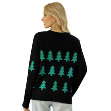 Load image into Gallery viewer, Christmas Tree Graphic Long Sleeve Crewneck Knitted Tops Pullover Sweater