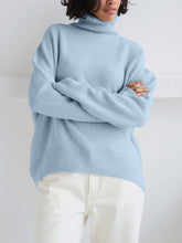 Load image into Gallery viewer, Thickened knitted sweater Loose turtleneck Pullover