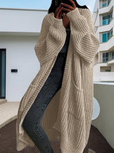 Load image into Gallery viewer, Loose Pocket Long Sleeve Long Sweater Cardigan