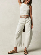 Load image into Gallery viewer, Mid Waiste Wide Leg Denim Jeans