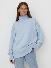 Load image into Gallery viewer, High Neck Long Sleeves Loose Sweater