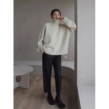 Load image into Gallery viewer, Knitted Turtleneck Sweater Casual Basic Pullover