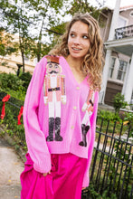 Load image into Gallery viewer, Nutcracker Sequin Christmas Knitted Sweater Cardigan