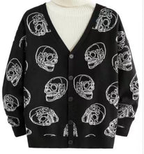 Load image into Gallery viewer, Unisex Halloween Skeleton Knitted Cardigan Sweater