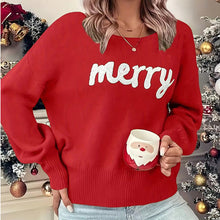 Load image into Gallery viewer, Christmas round Neck Long Sleeved Pullover Sweater