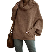 Load image into Gallery viewer, Long Sleeves Cowl Neck Pullover Sweater with Pockets