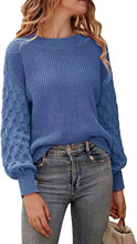 Load image into Gallery viewer, Drop Shoulder Crewneck Loose Chunky Knit Pullover Sweater