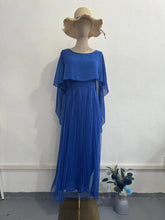 Load image into Gallery viewer, Ready for Holiday Cape Sleeve Tie-up Pleated Maxi Dress