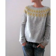 Load image into Gallery viewer, Fair Isle Crewneck Sweater Winter Holiday Oversized Soft Long Sleeve Knitted Pullover Top