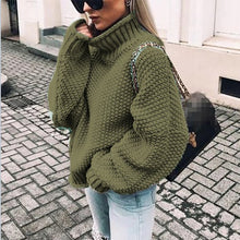 Load image into Gallery viewer, Casual Solid Long Sleeves Turtleneck Sweater