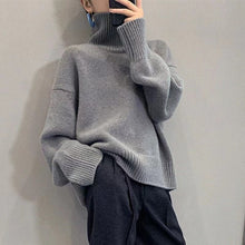 Load image into Gallery viewer, Knitted Turtleneck Sweater Casual Basic Pullover