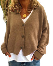 Load image into Gallery viewer, Simple Long Sleeve Button Down Cardigan