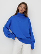 Load image into Gallery viewer, High Neck Long Sleeves Loose Sweater