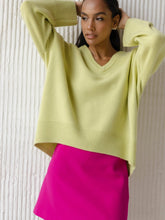 Load image into Gallery viewer, V Neck Long Sleeve Loose Knit Sweater