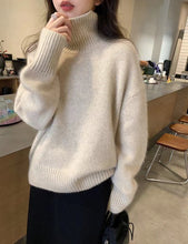 Load image into Gallery viewer, Simple High Neck Long Sleeve Sweater
