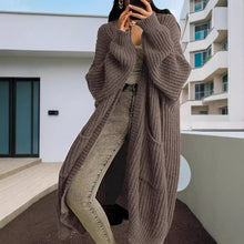 Load image into Gallery viewer, Loose Pocket Long Sleeve Long Sweater Cardigan
