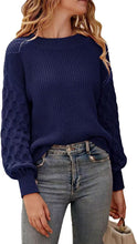 Load image into Gallery viewer, Drop Shoulder Crewneck Loose Chunky Knit Pullover Sweater