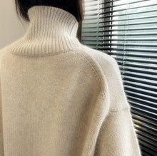 Load image into Gallery viewer, Knitted Turtleneck Sweater Casual Basic Pullover